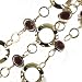 18mm gold plated ring coin link chain ruby quartz