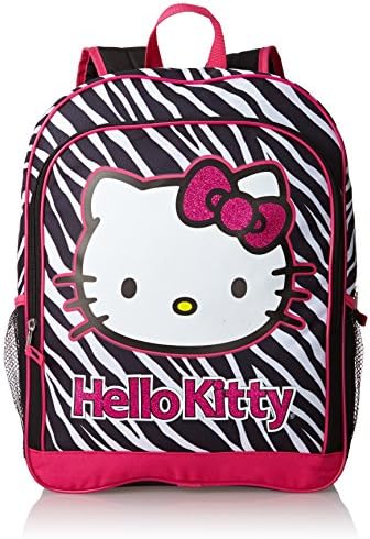 FAB Starpoint Girl's Hello Kitty Black and White Zebra Backpack
