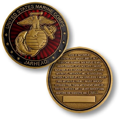 Marine Corps Jarhead Engravable Challenge Coin