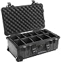 Peli 1510 Carry On Koffer mit Einteiler schwarz von Peli