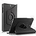 Infiland Galaxy Tab A 8.0 Smart Case, PU Leather 360° Rotating Stand Case Cover for Samsung Galaxy Tab A 8-Inch SM-T350 Tablet (2015 New Version) ONLY (Galaxy Tab A 8inch,Black)