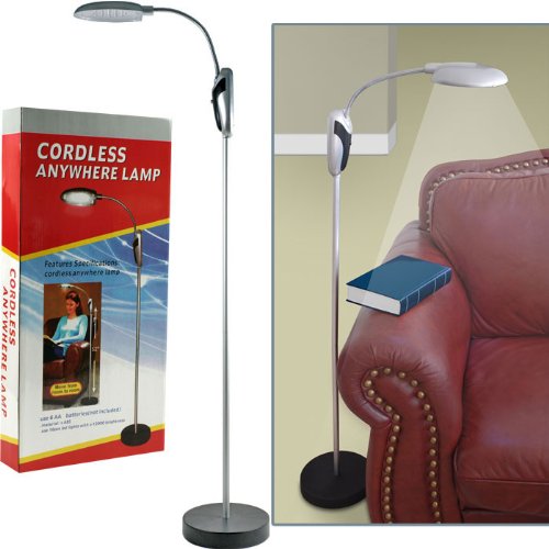 Super BrightT Portable Lamp Stand w/ LED Lights - Cordless