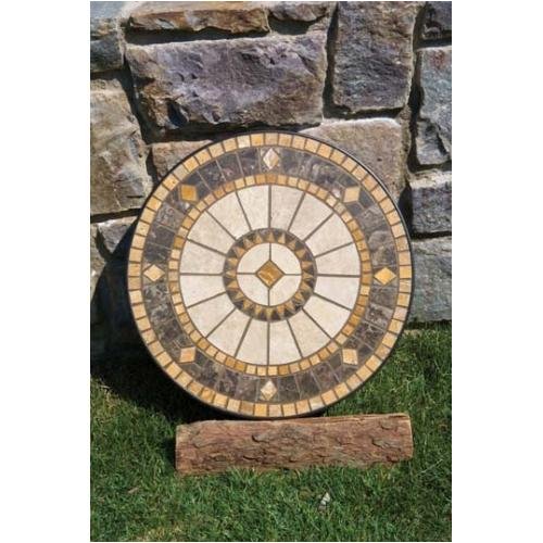 Alfresco Home 21-0810 Compass 48 Inch Round Beverage - Fire Pit Chat Table