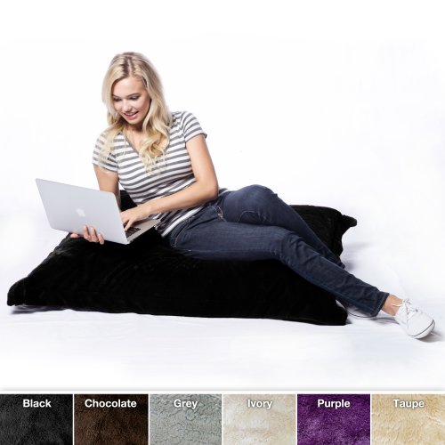 Faux Fur Junior Kushy Bean Sack - Black - KKS