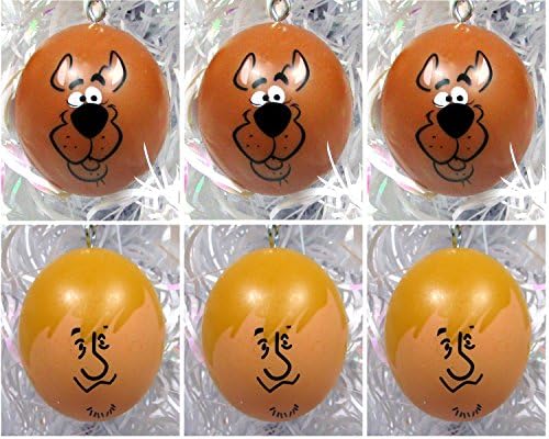 Cartoon Classic SCOOBY DOO 6 Piece Holiday Christmas Ornament Set Featuring 2" Ornaments of Scooby Doo and Shaggy - Shatterproof Plastic Ornaments are Around 2" Tall