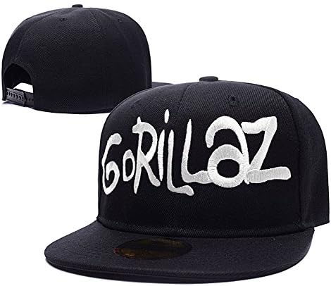 Gorillaz Band Logo Adjustable Snapback Embroidery Hats Caps - Black/White