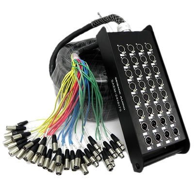 Seismic Audio - 24 Channel XLR SNAKE CABLE 75' long - 24 XLR sends and 8 XLR returns - Color Coded, Numerically well labeled - Heavy Duty 75 feet long