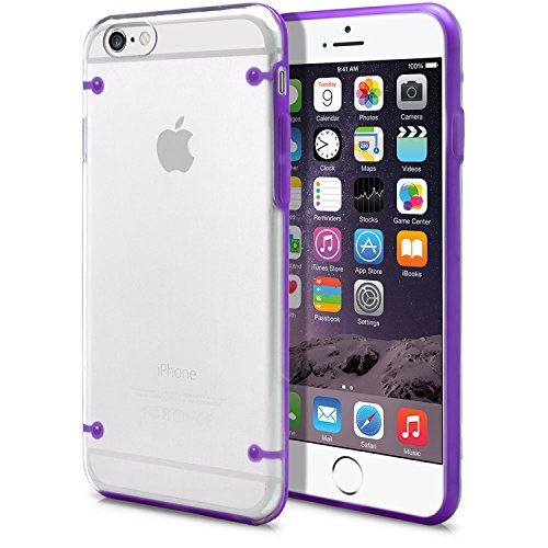 iPhone 6 Plus Case, MagicMobile® [Crystal Clear] Transparent [Ultra Slim] Thin Durable Hard Armor [Glow Series] Glowing Snap-On Cover For Apple iPhone 6 Plus (5.5) with Screen Protector / Purple
