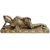 Reclining Buddha Statue Handmade Buddhist Sculptures 4.45 x 20.96 x 8.26 cms