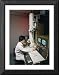 Framed Print Of Scientist Using Stem Microscope From Science