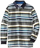 Kitestrings Big Boys' Long Sleeve Cotton Jersey Rugby, Multi Color Stripe, 8