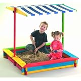Sandkasten mit Dach Sonnenschutz BUNTvon "ELKA"