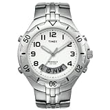 Timex 29571 Men's i-Control Crown Set Stainless Steel Dress Watch with Dual Combo Analog/Digital Display