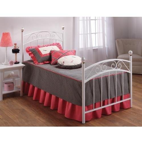 Hillsdale Furniture 11180BTWR Emily Bed Set with Rails, Twin, White