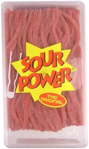 Original Dorval Sour Power Strawberry Candy Straws(49.4 Oz) - 200 Piece Tub