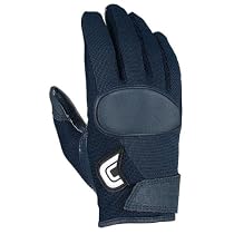Cutters Solid Colored Gloves (Navy, Medium)