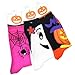 TeeHee Novelty Happy Halloween Fun Crew Socks for Women 3-Pack (Spider Web Pumpkin Ghost)