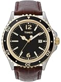 Timex Men's Classic Two-Tone Brown Leather Strap Sport Watch #T2M564