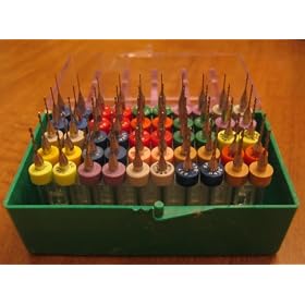 Set of 50 Carbide Drill Bits, 2 Each of #56-#80 by 