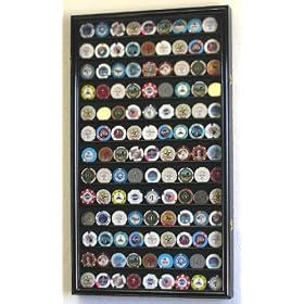Large Casino Coin Chips Display Case Cabinet Holder w/ Glass Door, Black