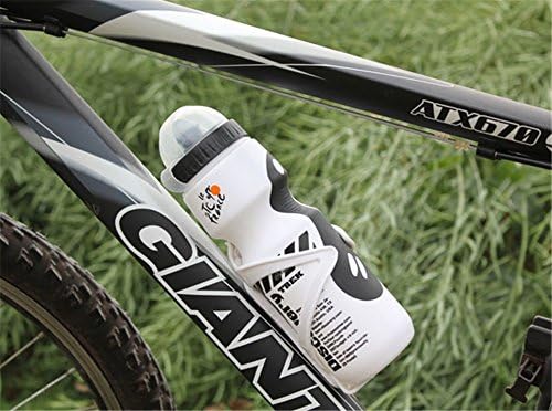 Portable 750ml Sports Drink Water Bottle Outdoor Bike Bicycle Cycling (white and black)
