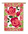 Rose Cottage Regular Size Applique Flag