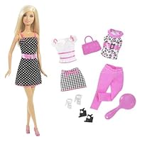 Barbie Doll and Pink Fashion Set