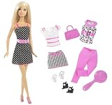 Barbie  Doll & Pink Fashion Set