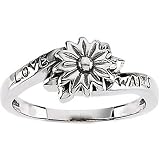 14K White Gold "Love Waits" Chastity Ring