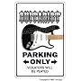 ELECTRIC GUITAR~Novelty Sign~ parking guitarist gift