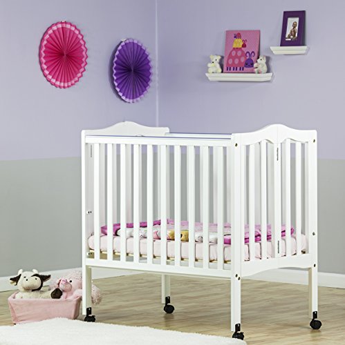 dream on me 2 in 1 lightweight folding portable stationary side crib