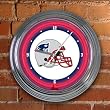 New England Patriots Team 14" Neon Clock NFL Football Fan Shop Sports Team Merchandise