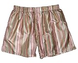 Silk Boxers – S – Peach Stripes – Royal Silk Boxer Shorts