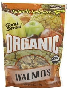 Good Sense Organic Walnuts, 6-Ounce Bags (Pack of 3)