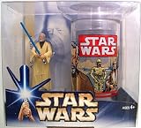 Star Wars A New Hope Obi Wan Kenobi Collectible Figure and Cup