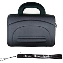 Sony DVP-FX930 9" Portable DVD Player Black Cube Carrying Case Bag Pouch Cube + Includes a 4-inch eBigvalue (TM) Determination Hand Strap