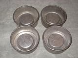Lot of 4 - Vintage Antique Individual Miniature 4 Inch Tin Metal Flan Bundt Cake Baking Pan