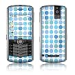 Dots Turquoise Design VERTICAL CAMERA Original Pearl 8110/ Pearl 8100 Cell Phone Protective Skin Decal Sticker