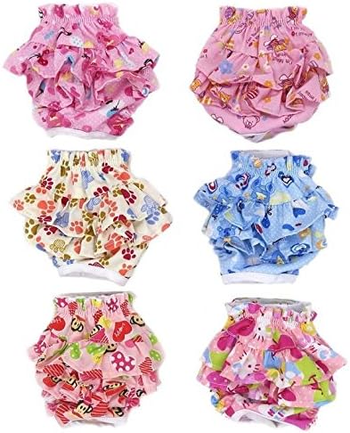 SET - 3pcs PANPET Dog Diaper Skirt For SMALL Dogs Female Girl Sanitary Pant Dress M
