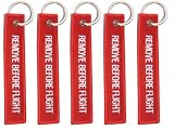 Remove Before Flight Key Chain - 5 Pack