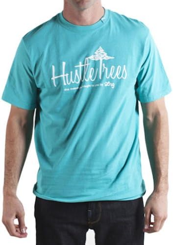 LRG Clothing Hustle Trees Short Sleeve T-Shirt Medium Coral Blue