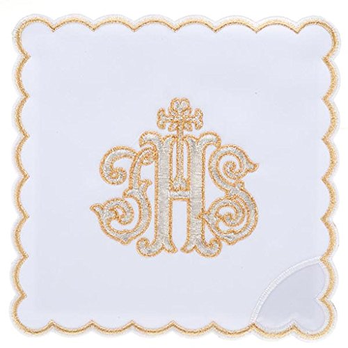 Holyart Mass Linen Set 4 pcs. IHS in Gold Thread