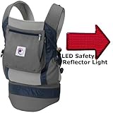 Ergo Baby BCP03405 Performance Carrier With a LED Safety Reflector Light - Grey