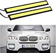 RioRand 2-Piece Waterproof Aluminum High Power 6W 6000K Xenon Slim COB LED DRL Daylight Driving Daytime Running Light for All Vehicles with 12V Power (White)