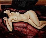 Art Reproduction Oil Painting - Modigliani Paintings: Nude Lying on the Back - Classic 20 X 24 - Hand Painted Canvas Art