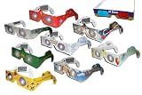 8 Different Pairs - 3D Christmas Glasses - Holiday Specs - Transform Christmas Lights Into Magical Images