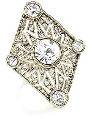House of Harlow 1960 Palladium-Plated Four Point Triangle Ring
