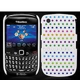 White Rainbow Rubberized Snap-On Hard Back Cover Case Cover for Blackberry  ....