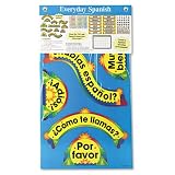 Everyday Spanish Bulletin Board with 24 x 17 Blank Calendar and Accessories