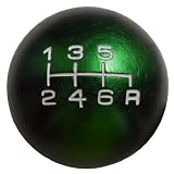 10x1.25mm Thread 6 speed JDM Round Ball Shift Knob in Green Billet Aluminum for Mazda by VMS Racing